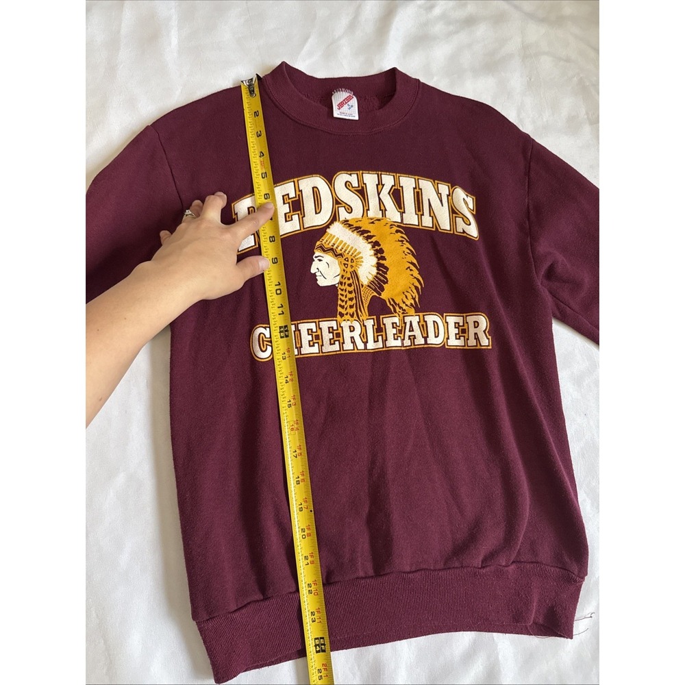 Vintage Jerzees Washington Redskins Cheerleader Crewneck Sweatshirt USA Size S - Picture 3 of 9